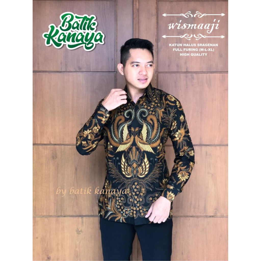 WISMAAJI KANAYA KEMEJA BAJU BATIK PRIA SOLO LENGAN PANJANG FULL FURING KATUN HALUS BATIK GITARJA PEKSI SEMULUR  DWI MUKTI  VIJAY ARISWARA PUTIH LEKSKMANA AJI LUWUNG ARGO LAWU PERMATA BIRU WIRAYUDA SOGAN PEKSI KHAYANGAN FAWWAZ AFANDI AMBARWATU BANYU BIRU