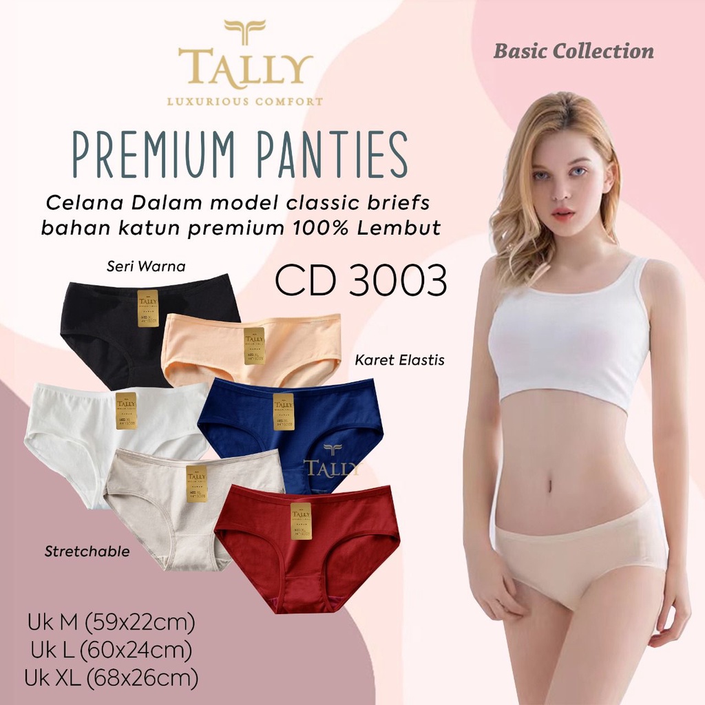 TALLY CD CELANA DALAM WANITA 3003 I SIZE M - XL I BAHAN KATUN PREMIUM