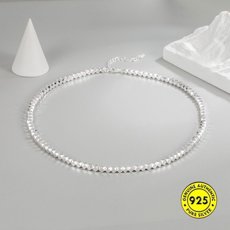 Kalung Rantai Sterling Silver 925 Dengan Liontin Batang Untuk Pria / Wanita