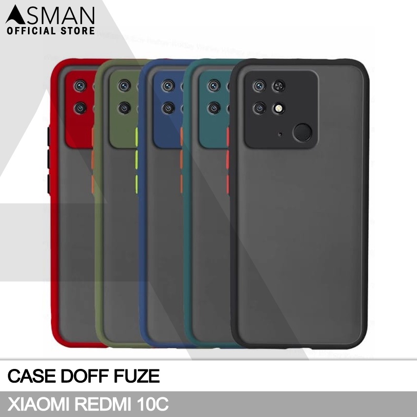 Asman Case Xiaomi Redmi 10c Doff Fuze Premium Shield Protector