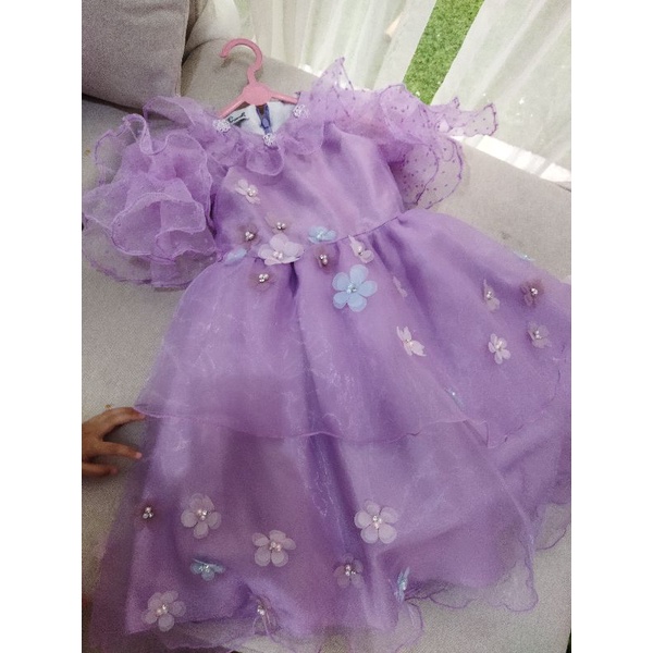 isabella ecanto dress, mirabel encanto kostum disney princess dress lilac