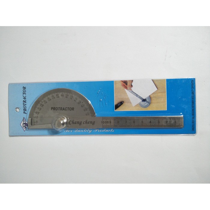 Penggaris Protractor Stainless Busur Derajat / Penggaris Sudut Derajat