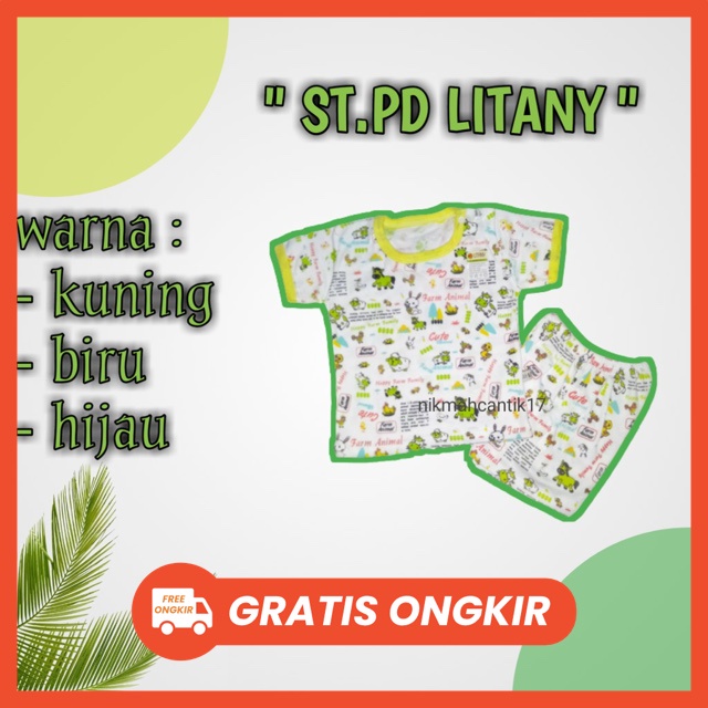 setelan baju bayi lengan pendek LITANY