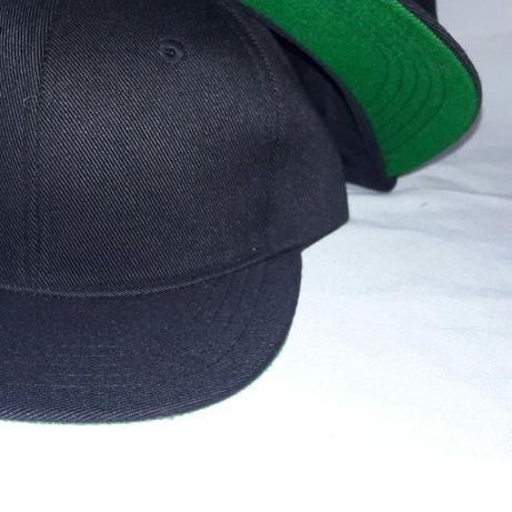 ☆ topi polos snapback hitam based hijau ❇