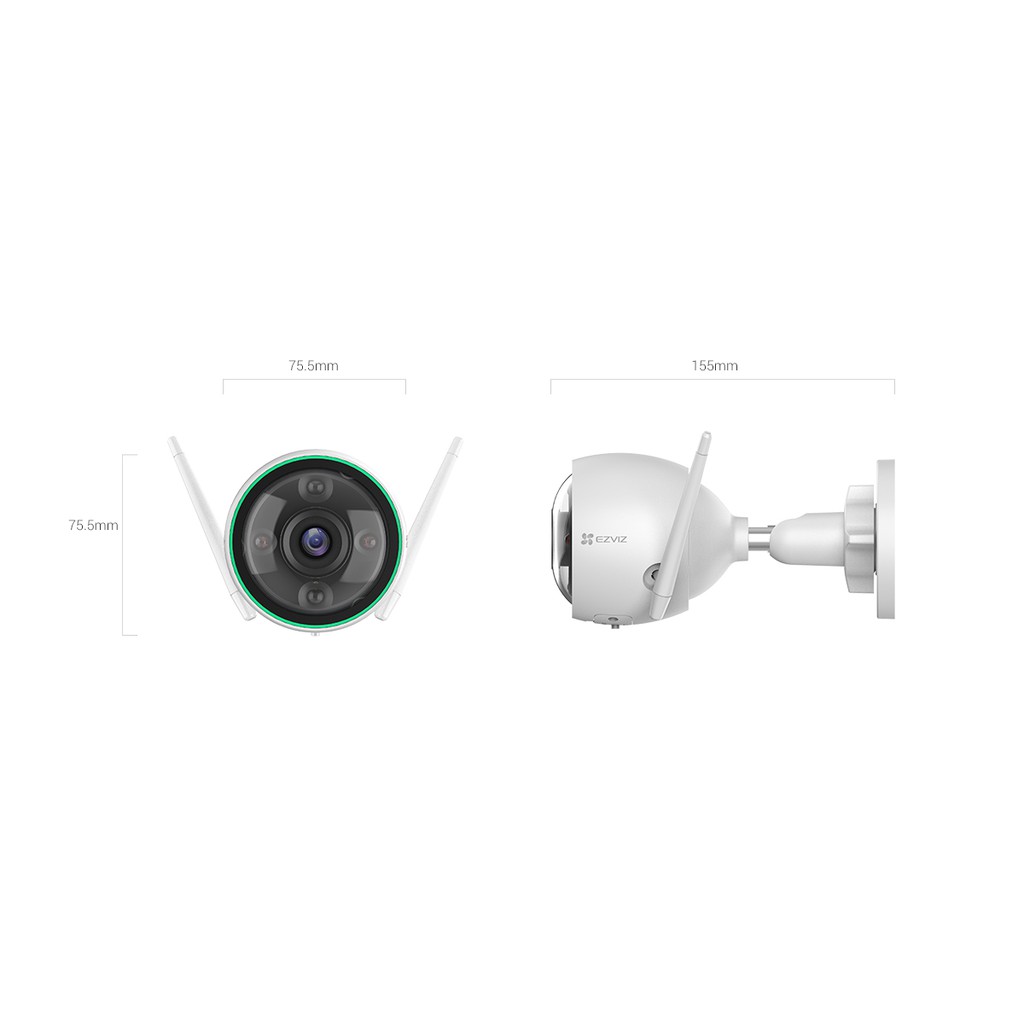 Ezviz C3N 1080P Ourdoor IP Cam Wifi Color Night Vision Garansi Resmi