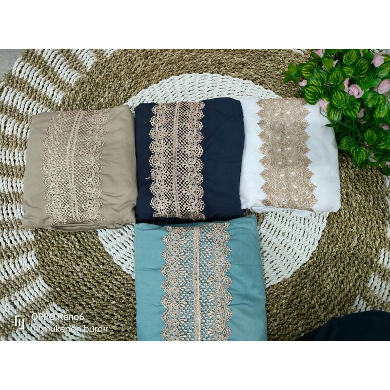 mukena dewasa terusan renda