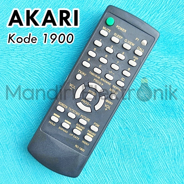 Remot TV Tabung Akari RC1900 RC-1900 1900 - Remot TV Akari TV Tabung