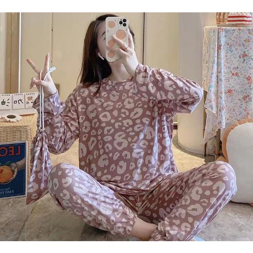 1120 SETELAN CELANA BAJU TIDUR PIYAMA ONE SET SETCEL WANITA DEWASA PP SPANDEK IMPORT MODEL CELANA JO