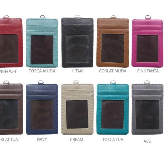 

Ready 7DLJ9 Name Tag / Tali ID Card Holder / Gantungan ID Card Kulit Sintetis 95 Readystock