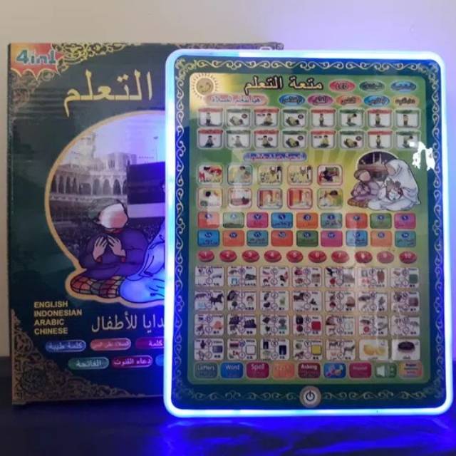 MAINAN PLAYPAD ANAK MUSLIM 4 BAHASA EDUKASI - IPAD ARAB 4in1 EDUKATIF