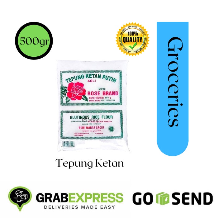 

Ketan-Beras-Tepung- Tepung Ketan Rose Brand 500Gr Berkwalitas -Tepung-Beras-Ketan.