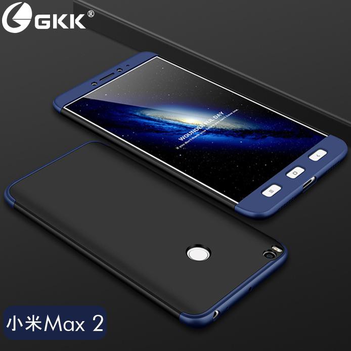 CHASING CASE 360 GKK ORIGINAL XIAOMI MI MAX 2 HARDCASE CASING COVER ORIGINAL - HITAM L SILVER KODE