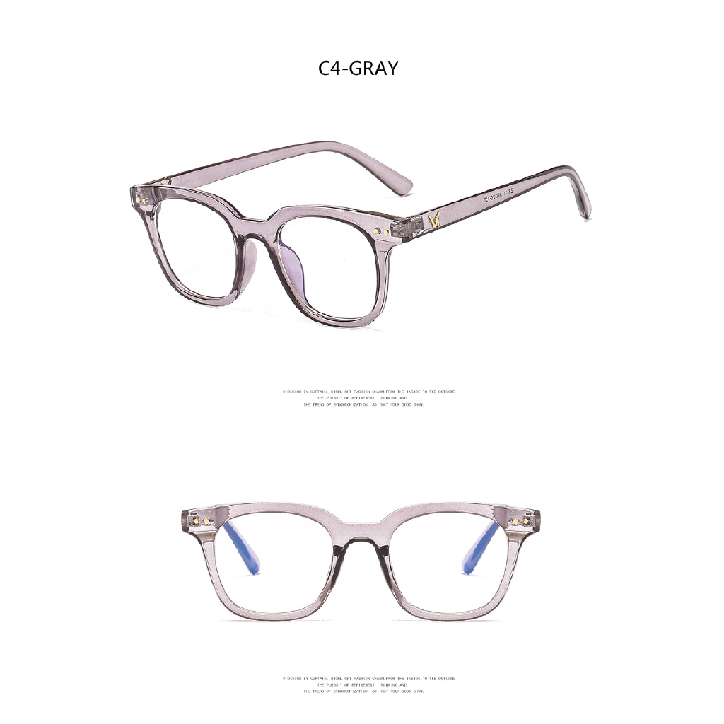 Fashionable metal hinge anti-blue light retro all-match Korean men's and women's glasses