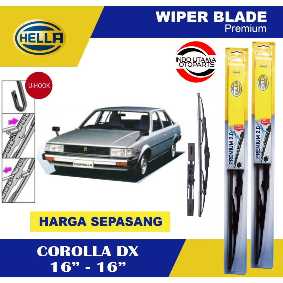 Wiper Blade Mobil Corolla DX HELLA Premium 2.0 (16-16)