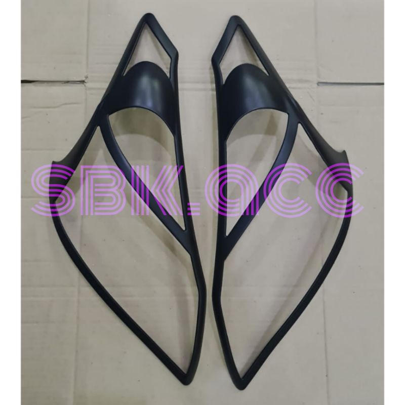 Garnish Lampu Depan All New Avanza Veloz 2012 2013 2014 2015 Hitam Doff/ Cover Lampu Depan Mobil Toy