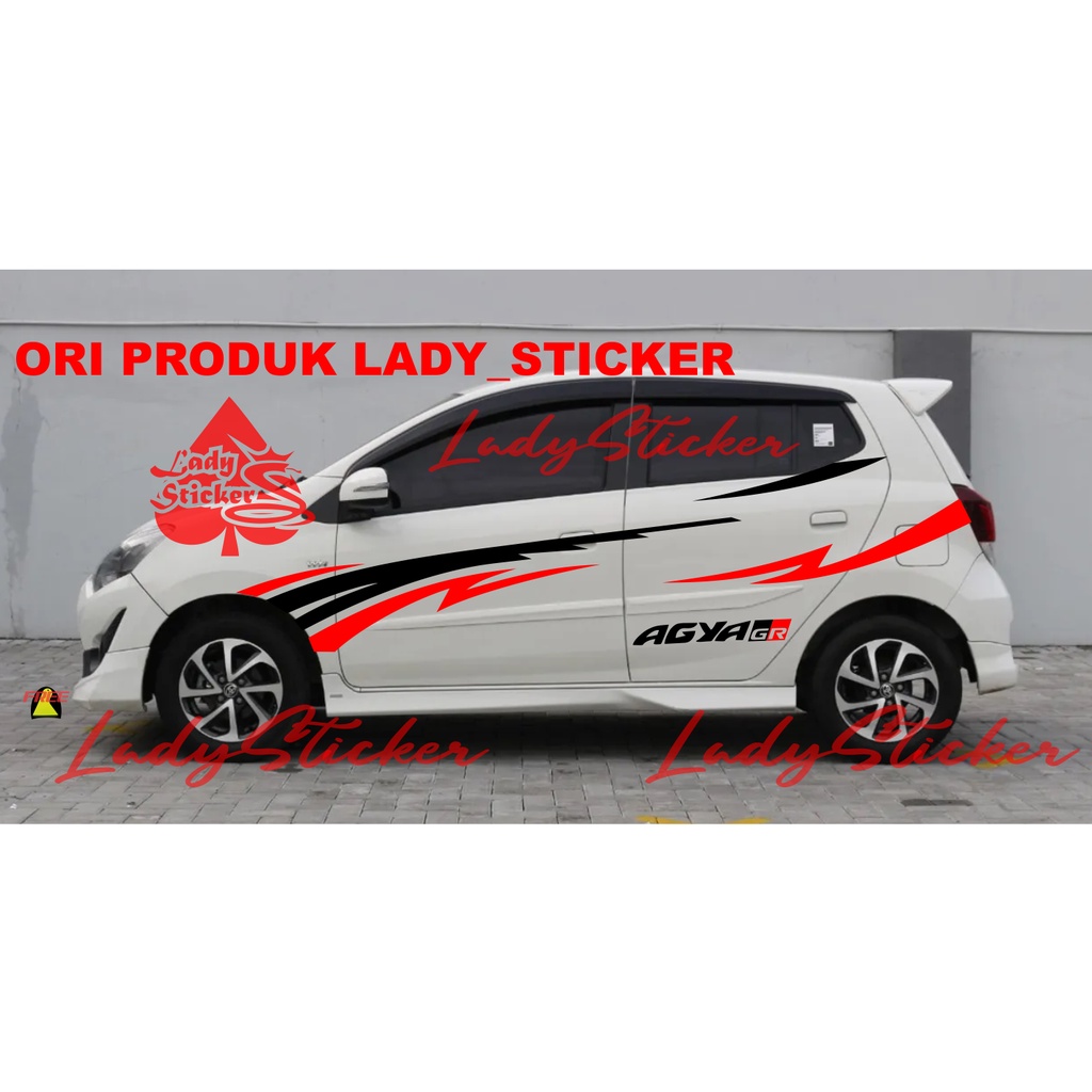 STICKER AGYA STICKER STIKER MOBIL TOYOTA AGYA GR GAZO RACING SPORT