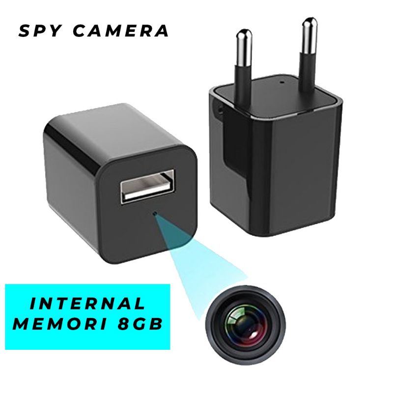 SPY CAM USB CHARGER ADAPTOR + MEMORY 8GB KAMERA PENGINTAI MINI HIDDEN CAMERA 1080 P FULL HD-7