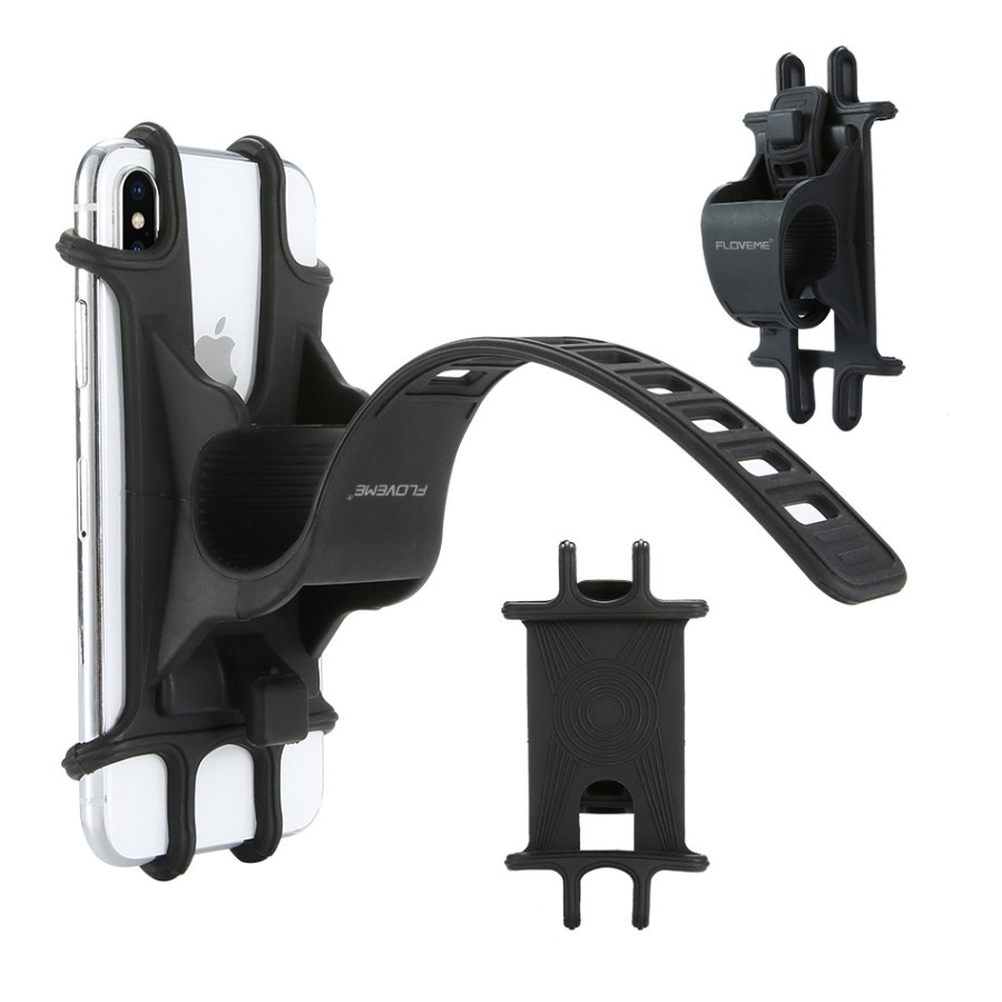 Floveme Bike Smartphone Holder Sepeda Universal Bicycle-P0192366-Black