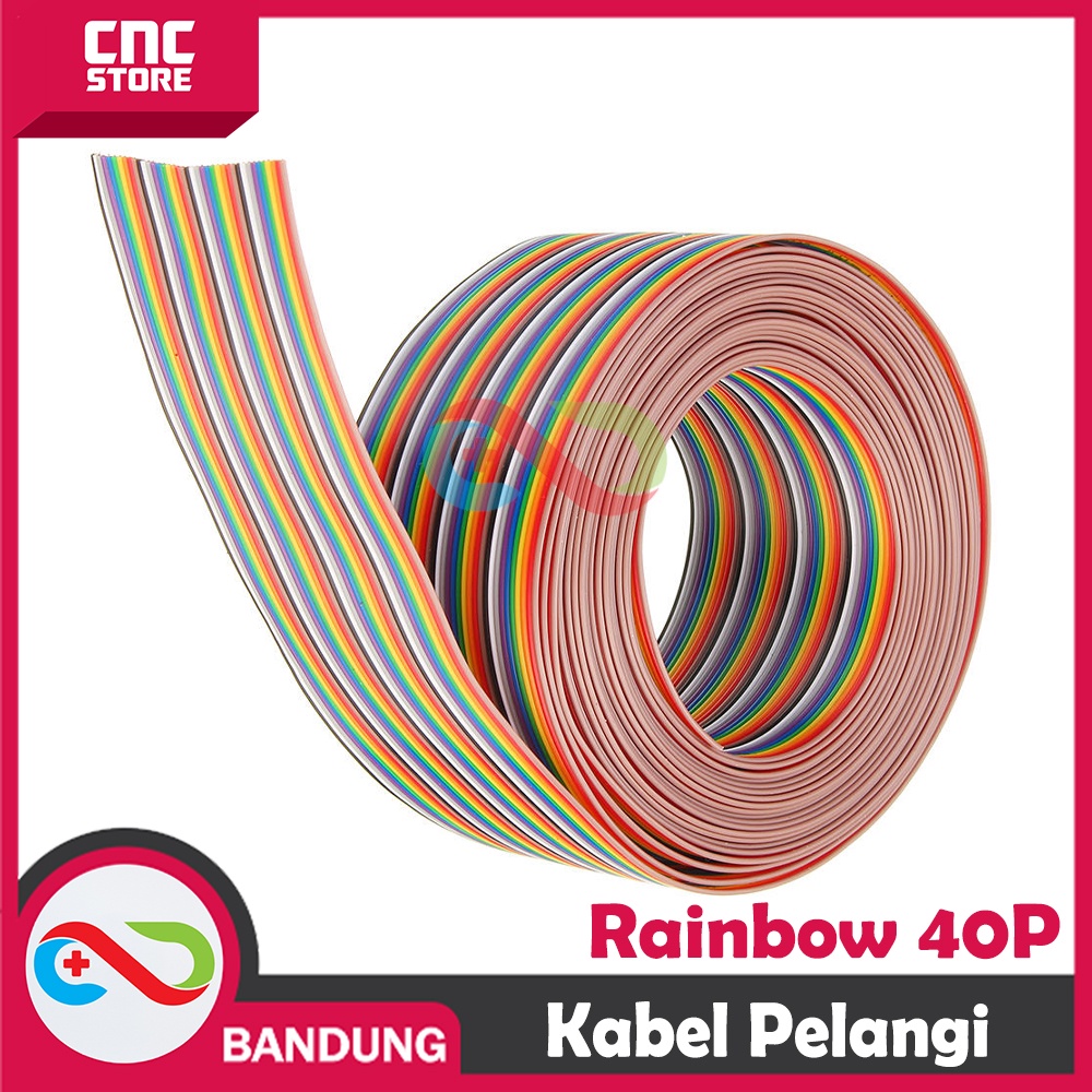 KABEL PELANGI 40 PIN 1M KABEL RAINBOW 40 PIN KABEL PITA RIBBON