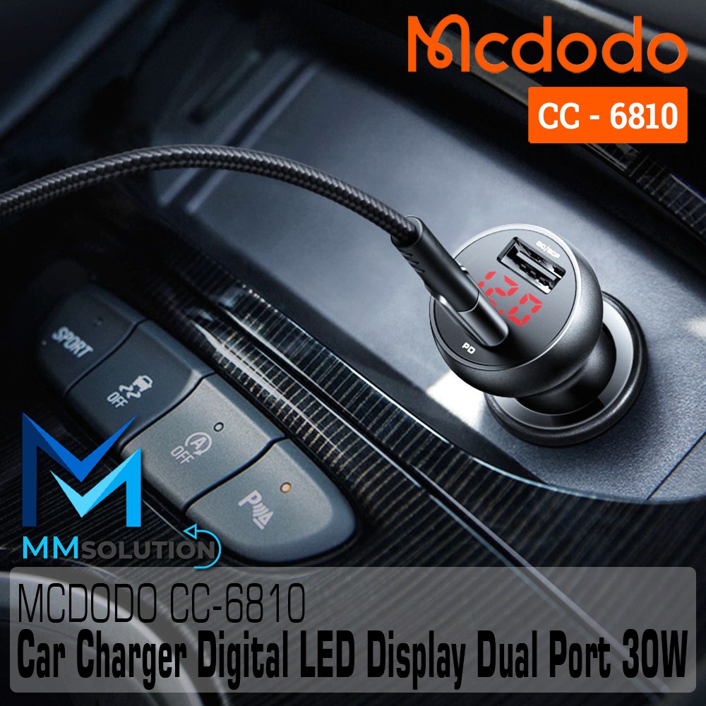 MCDODO CC-6810 Car Adaptor Charger Dual Output Fast Charge 30W