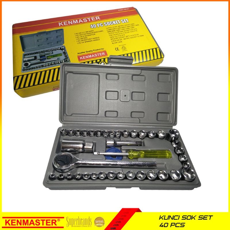 TOOLSET KENMASTER KUNCI SOCK 40 PCS