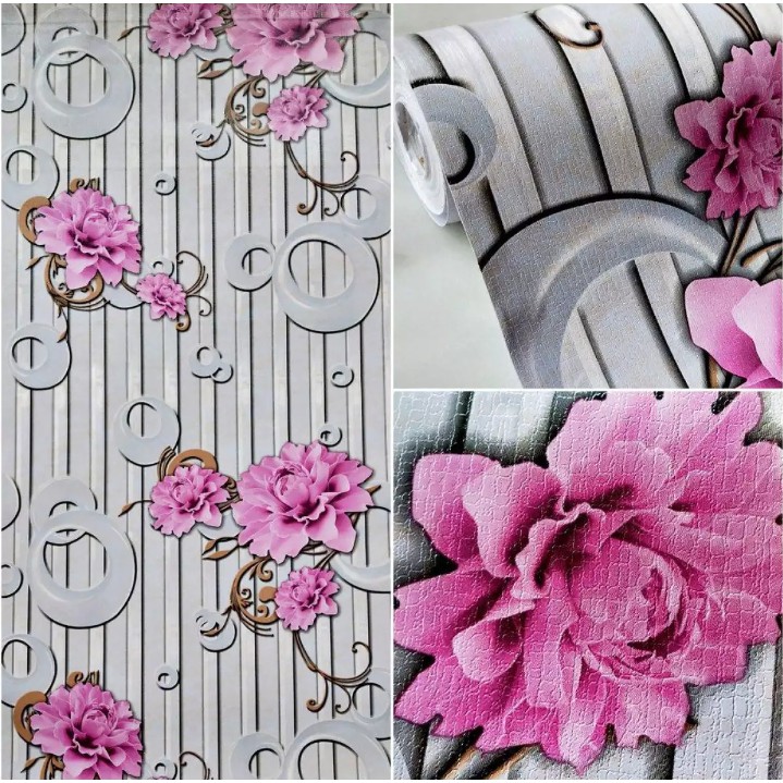 ES083 Wallpaper Stiker Dinding Motif 3D Uk. 45cmx10m Seri (G01- I01)-7