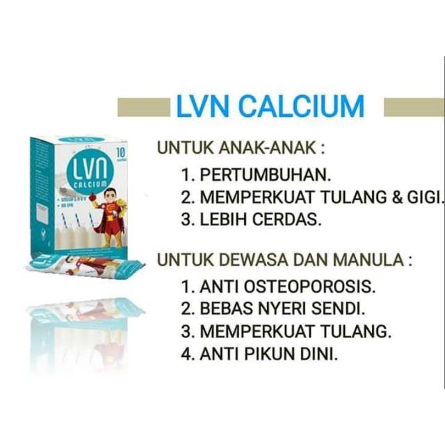 LVN CALSIUM 1 BOX ISI 10 SACHET 100% ORIGINAL