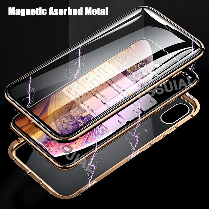 Iphone 12 12 Pro 12 Pro Max Magnetic Case Double Glass full protection