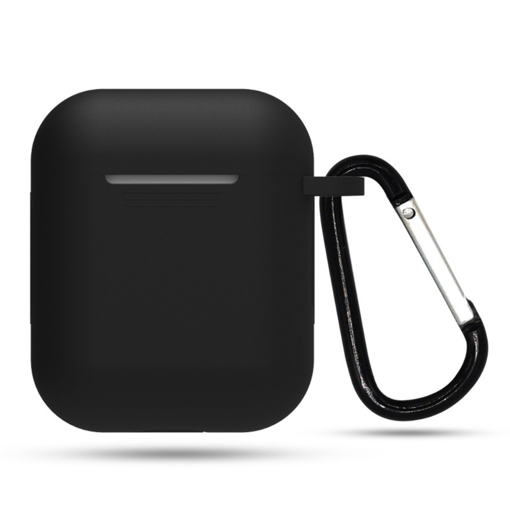 Case Earphone Bahan Silikon Dengan Carabiner Untuk I12/I9S/I11 Tws-Hitam