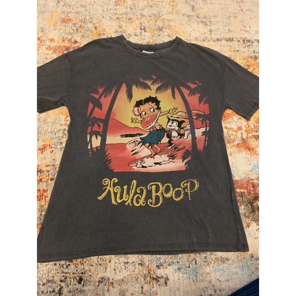 Preloved Zara Betty Boop T-Shirt Kaos Grey Abu-Abu