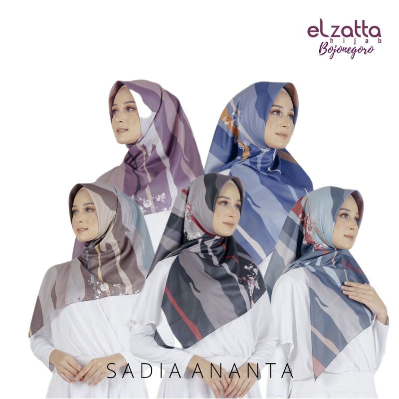 Elzatta Jilbab Segiempat Motif Sadia Ananta/Hijab Elzatta Segi empat Motif Sadia Ananta/Kerudung Seg