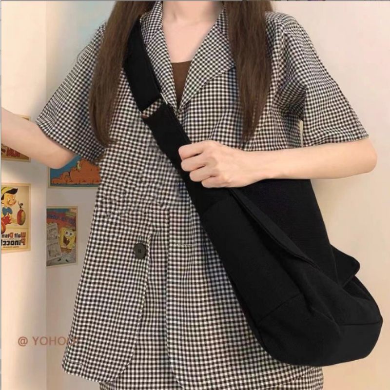 Rizkibag Hanma Sling Bag Wanita Selempang Bahan Kanvas