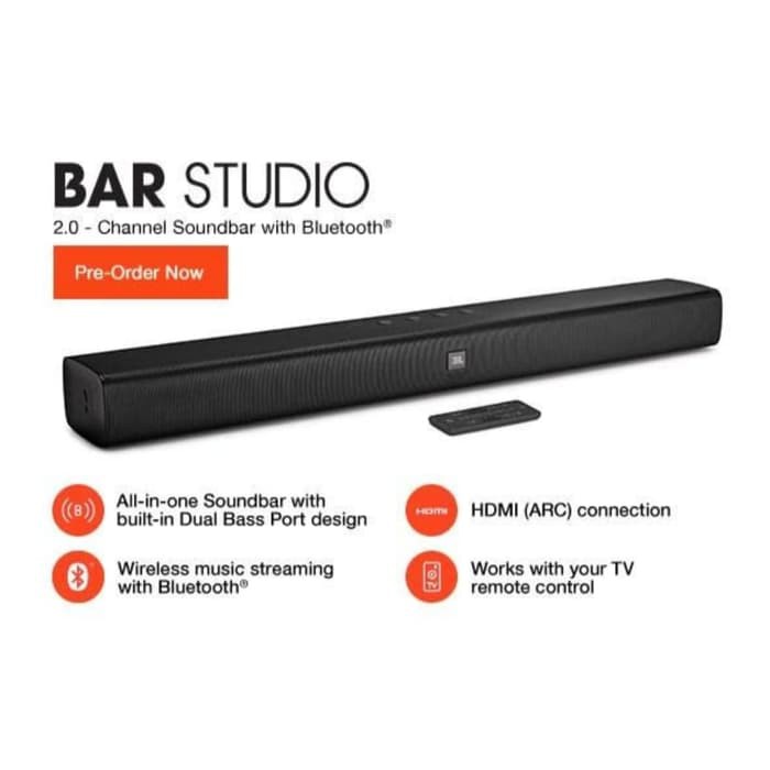 JBL Bar Studio 2.0 - Channel Soundbar with Bluetooth -