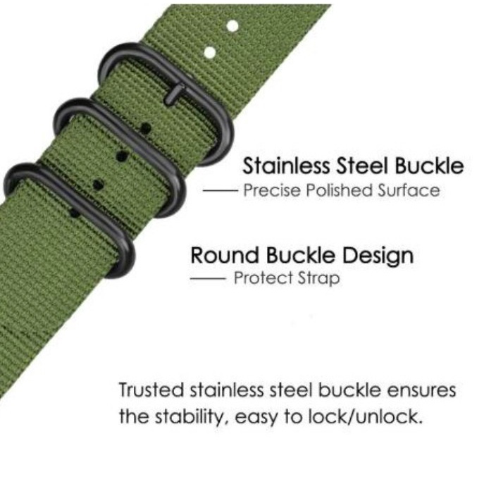 Stitching Watch Strap 1MORE Omthing E-Joy (Kotak) - Tali Jam 22mm Nylon 3 Buckle