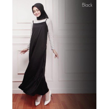 BN45K baju wanita setelan long dress & dalaman