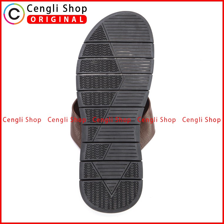 ANDREW SANDAL JEPIT PRIA TERBARU ORIGINAL CASUAL KULIT COKLAT ANM11