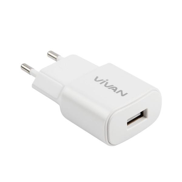 Charger Vivan Power Oval 2A USB Adaptor 2 Ampere Garansi 1 YEAR FREE KABEL