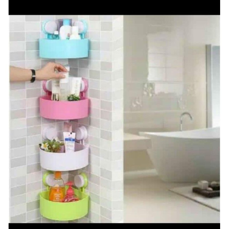 rak sudut kamar mandi/rak serbaguna/rak kamar mandi plastik