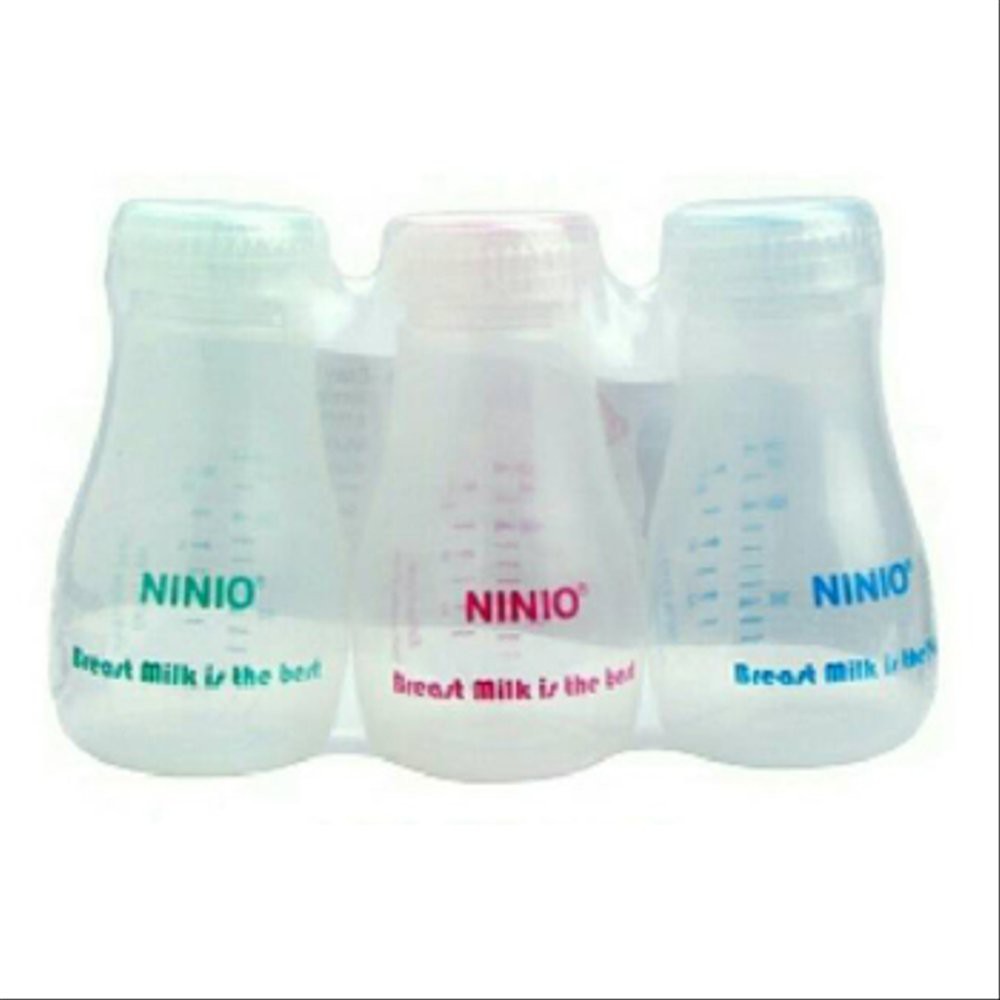 Ninio Botol Penyimpanan Asi Isi 3 BPA Free - Breastmilk Storage Bottle 120 ml