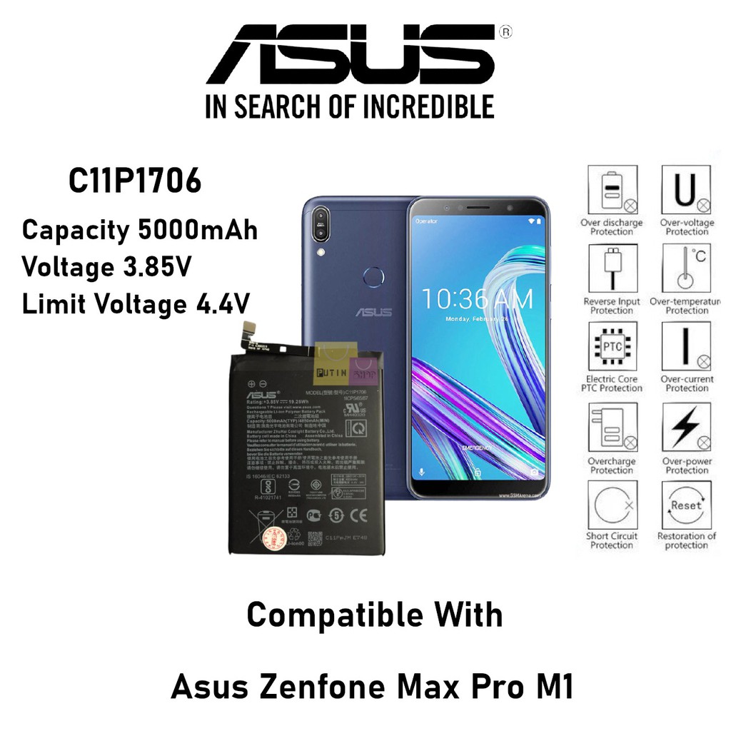 (P) Batre Baterai Battery Original Asus Zenfone Max Pro M1 M2 / C11P1706 / X00TD / ZB602KL / ZB601KL