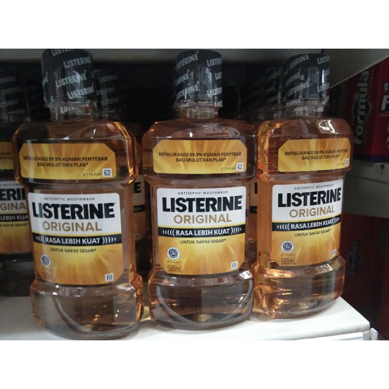 obat kumur listerine 500 ml original
