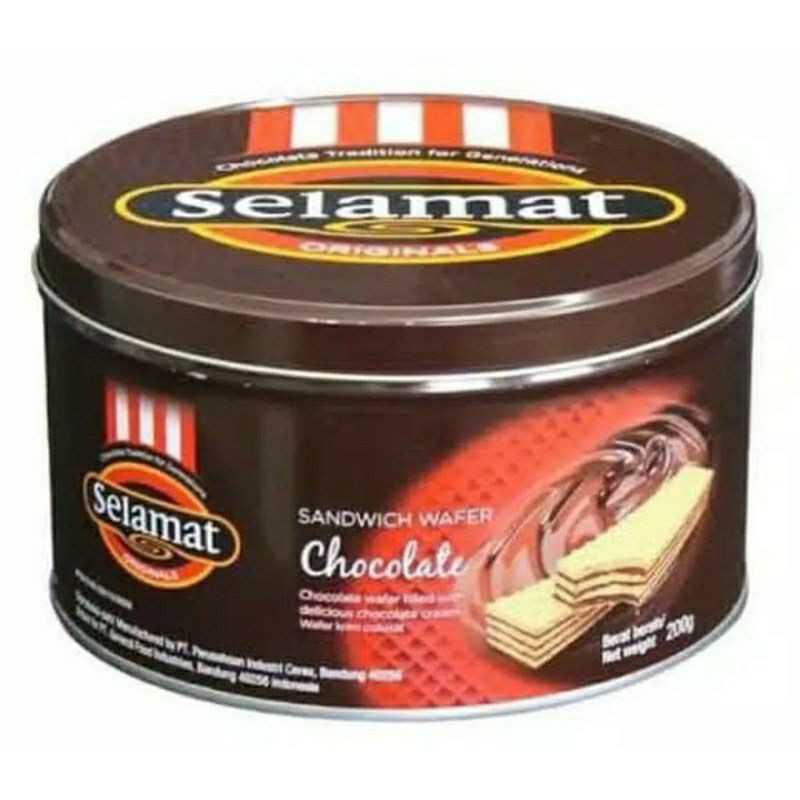 Biskuit Wafer Selamat 200gram Kaleng Kecil