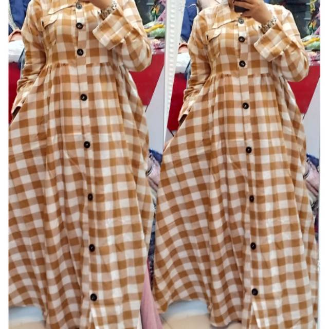 Gamis kotak" full kancing