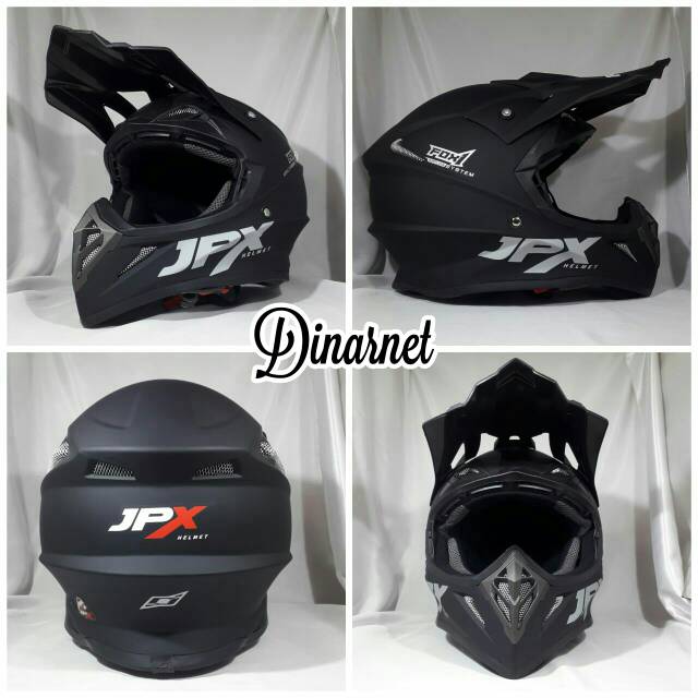 Helm Jpx Cross Full Face Street Fighter Standar SNI Trail 