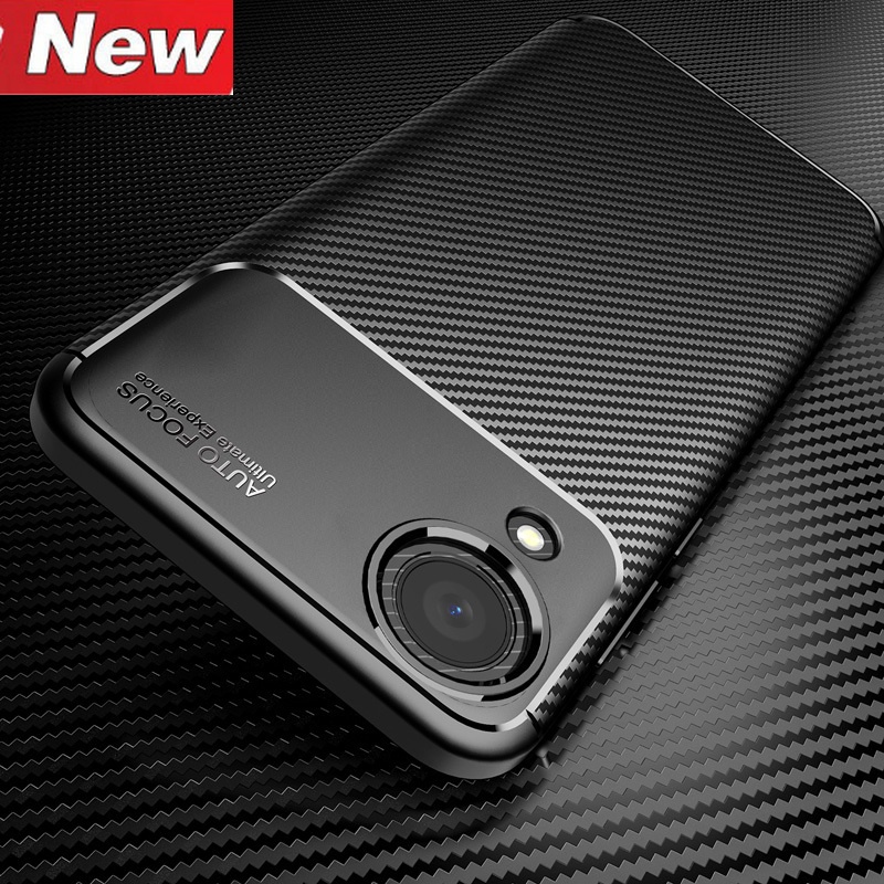 Soft Case Silikon Tekstur Carbon Fiber Shockproof Cover Samsung Galaxy A03 Core A03