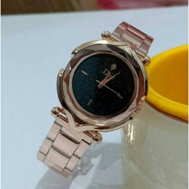 Jam Tangan Wanita permata Rantai Rangers Plat Glitter