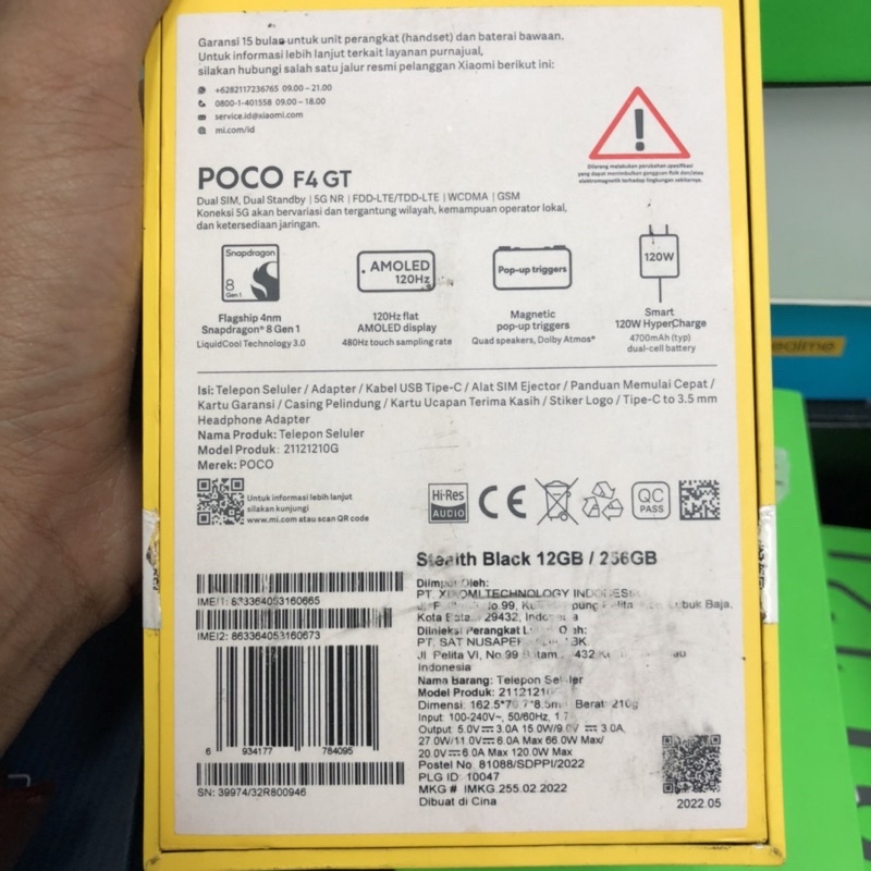 POCO F4 GT 5G 12/256 Resmi