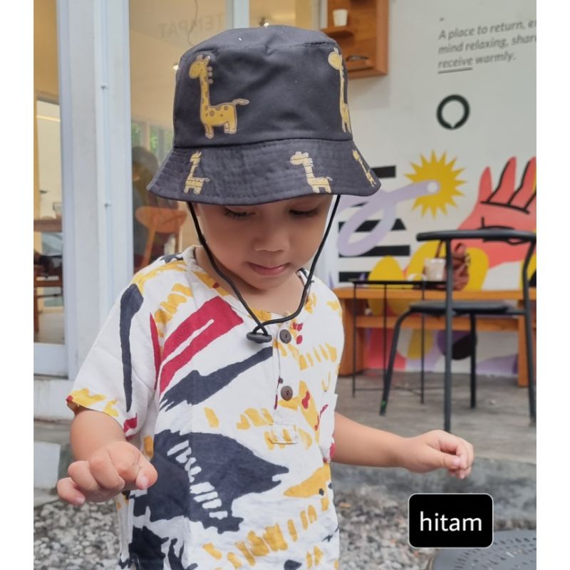 topi bucket hat anak / topi anak / topi balita / bucket hat / bucket hat anak jerapah / topi anak motif