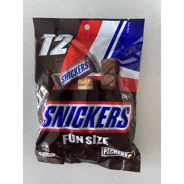 

Snickers Chocolate Fun Size isi 12 / Cokelat Snickers Import Australia