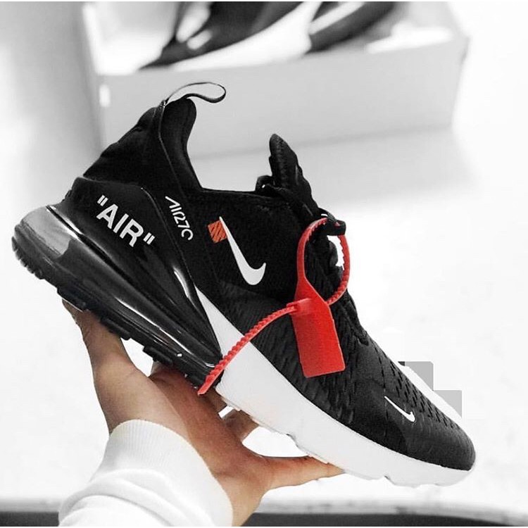 (PRODUK ORIGINAL) Nike Airmax 270 x Off White Black White Premium Original / sepatu nike